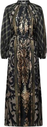 Pierre-Louis Mascia Aloe Overhemdjurk - Dames - Maxi kleedjes - Zwart - S - Kleedjes