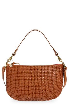 Clare Vivier Moyen Messenger Crossbody Bag in Natural Woven Checker at Nordstrom