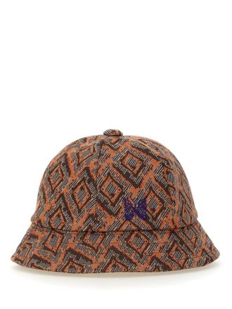 Needles Orange Geometric Pattern Bucket Hat