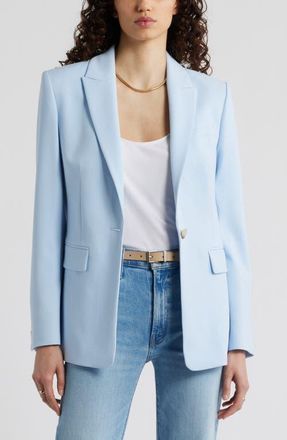 Nordstrom The Ingrid Classic Fit Blazer in Blue Floaty at Nordstrom, Size Xx-Small