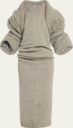 Marc Jacobs Draped Sweater Midi Dress