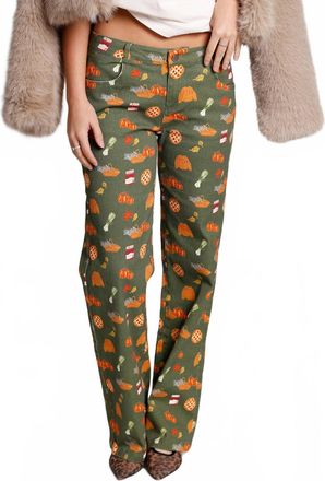 Bailey Rose Thankful Season Pants In Basil Green