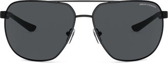 A|X Armani Exchange Occhiali da sole con montatura stile pilota - Nero