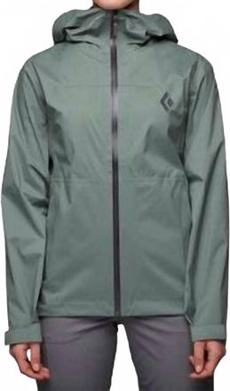 Black Diamond Stormline Stretch Rain Jacket In Laurel Green