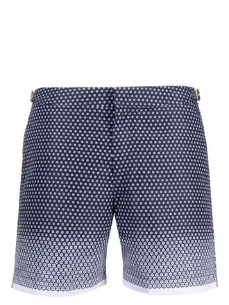 Orlebar Brown Zwembroek met bloemenprint - Blauw