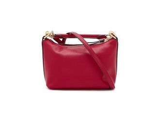Lauren Ralph Lauren Nappa Leather Mini Blaike Shoulder Bag Shoulder Womens Handbags Festive Red