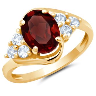 MAX + STONE 10k Yellow or White Gold Oval Cut Gemstone Sunburst Halo Ring