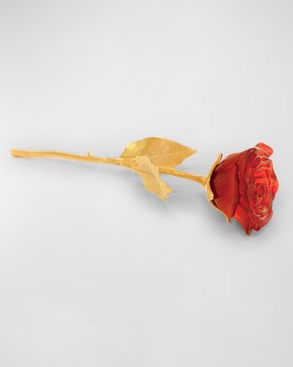 Daum Crystal Eternal Rose in Red