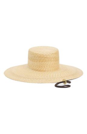 Janessa Leon&eacute; Roma Raffia Wide Brim Sun Hat in Natural at Nordstrom, Size X-Large