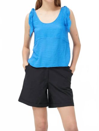 Compa&ntilde;&iacute;afant&aacute;stica Textured Crepe Top In Blue