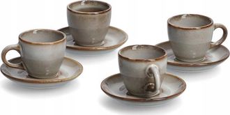 ZELLER PRESENT Zeller Juego De Tazas Chic Taupe 60 Ml