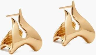 Yoj Claw Double Hoop Earrings in Gold at Nordstrom