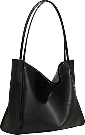 Generic Womens 2025 Large Capacity Tote Bag, Vintage Leather Shoulder Bag, Practical Hobo Bag, Perfect for Everyday Outings, Partiesand Office Use (Black)