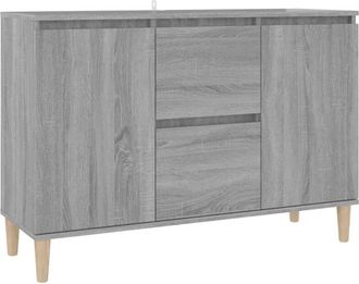 vidaXL Aparador de madera de ingeniería gris Sonoma 101x35x70 cm Vidaxl