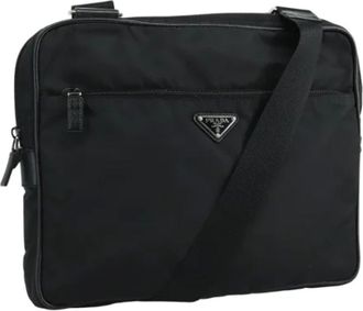 Prada Pre-owned Cross Body Bags, female, Black, Size: ONE SIZE Pre-owned Vintage Shoulder Bag