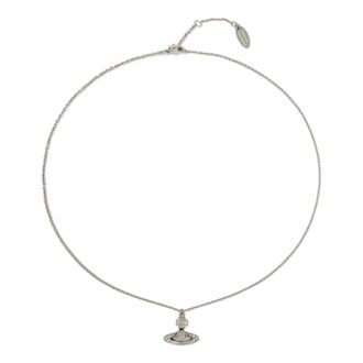 Vivienne Westwood Necklaces, female, Gray, Size: ONE SIZE Small Bas Relief Pendant Jewelry