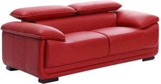 Vente-Unique Vente-unique - Divano 2 posti in pelle Rosso - macelo