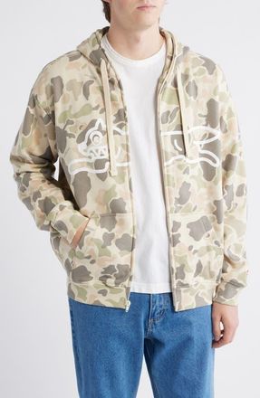 Icecream Duck Cotton Zip Hoodie in Camo at Nordstrom, Size Medium