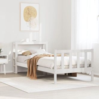 vidaXL Vidaxl - Letto senza Materasso Bianco 90x190 cm in Legno Massello Pino