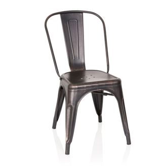 hjh OFFICE silla de comedor Metal Negro/Dorado