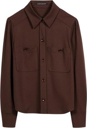 Luisa Cerano Punto Milano Shirt Jacket - Dames - Zomerjassen - Bruin - M - Jassen