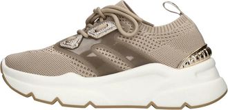 Emanuelle Vee Sneakers Beige - Dames - Sneakers - Beige - 36 EU - Leer - Schoenen