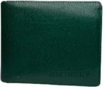 Givenchy Pre-owned Vintage Portemonnee - Heren - Vintage Accessoires - Groen - ONE Size - Leer - Vintage