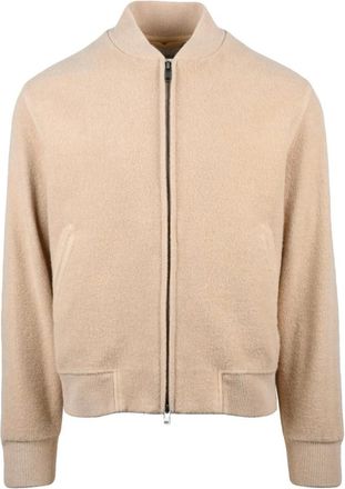 Circolo 1901 Hoodies & sweatvesten, Heren, Beige, M, Wol, Bomberjack