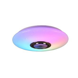 Reality Trio Lighting Led Ceiling Light Music Speaker White With Bluetooth Rgb Speaker And Multifunction Remote Control R69031101