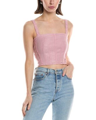 Hudson Hudson Jeans Corset Linen-Blend Top