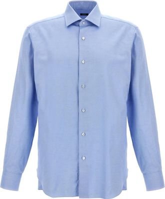 Barba Katoenen Overhemd - Heren - Casual Overhemden - Blauw - 4XL - Katoen - Overhemden