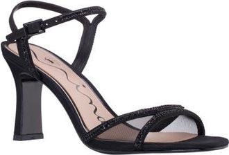 Nina Adela Ankle Strap Sandal in Black at Nordstrom, Size 6.5
