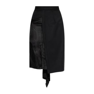 VETEMENTS Midi Skirts, female, Black, Size: XS Asymmetrical Skirt With Slit