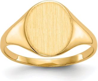 Diamond2Deal 14k Yellow Gold Closed Back Signet Ring