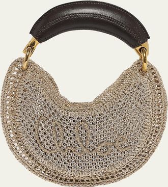 Chloé Summer Banana Mini Hobo Bag in Metallic Crochet