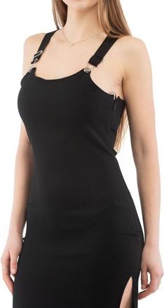 Moschino Womens Black Marabou Casual Dress