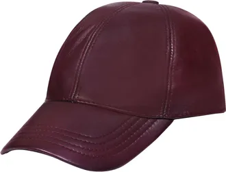 Infinity Leather Mens Womens Real Nappa Leather Adjustable Golf Snapback Plain Baseball Cap Hat