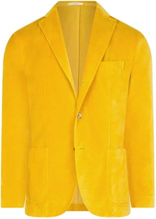 Boglioli Heren, Jassen, Geel, Maat: XL Velours