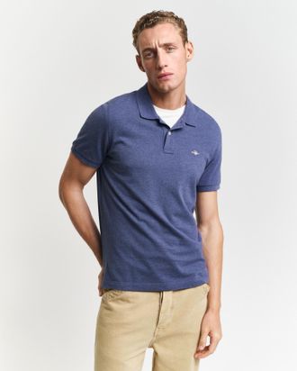 GANT Poloshirt »REG SHIELD SS PIQUE POLO« mit Logo und Flachstrickkragen 100% Baumwolle Pique