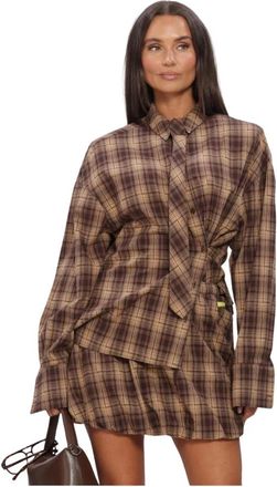 Harper & Yve Kim-Ls Blouse - Dames - Jurken - Bruin - Maat: L Zijde