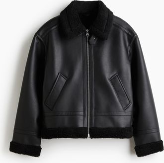 H&M Fliegerjacke - Schwarz