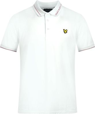 Lyle & Scott White Branded Collar Polo Shirt