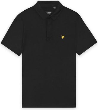Lyle & Scott Golf Concealed Placket Polo Shirt - Heren - Polos - Zwart - M - Tops