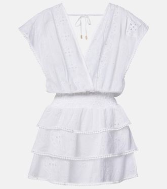 Melissa Odabash Jess broderie anglaise cotton minidress