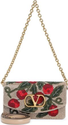 Valentino Garavani Beige Vain Shoulder Bag