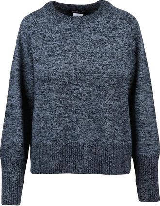 Pennyblack Textured Knit Crew Neck Sweater in Deep Blue