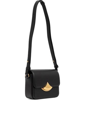 Sessun small Diviluz flap-detail crossbody bag - women - Calf Leather/Cotton - OS - Black