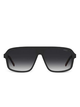 HUGO BOSS rectangle frame sunglasses - Black