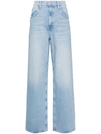 Mother Spinner high-rise straight-leg jeans - Blue