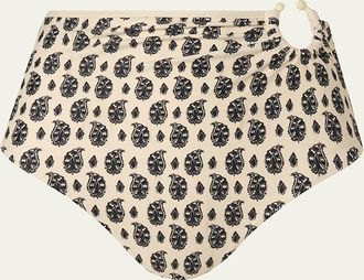 Johanna Ortiz Paisleys High-Waist Bikini Bottoms